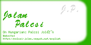 jolan palcsi business card